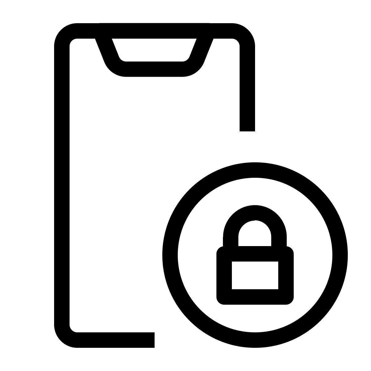 smartphone lock icon