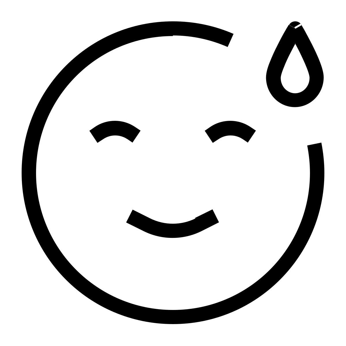 smile sweat icon