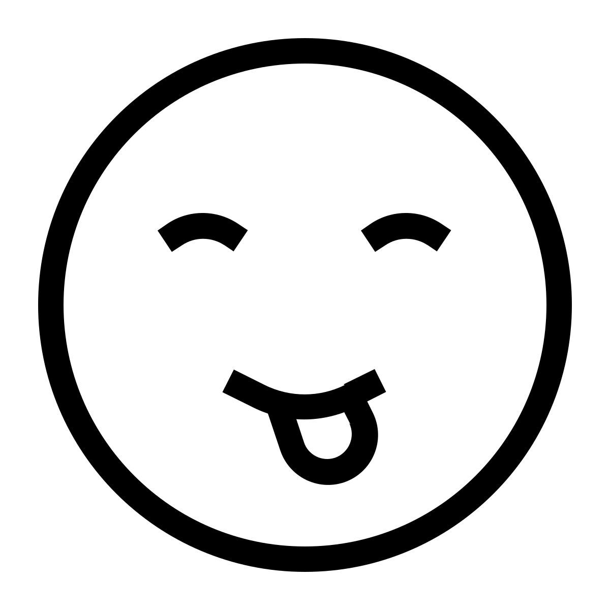 smiling eyes stuck out tounge icon
