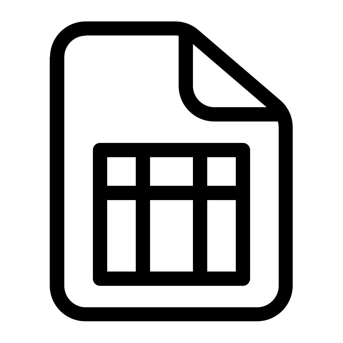 spreadsheet file icon
