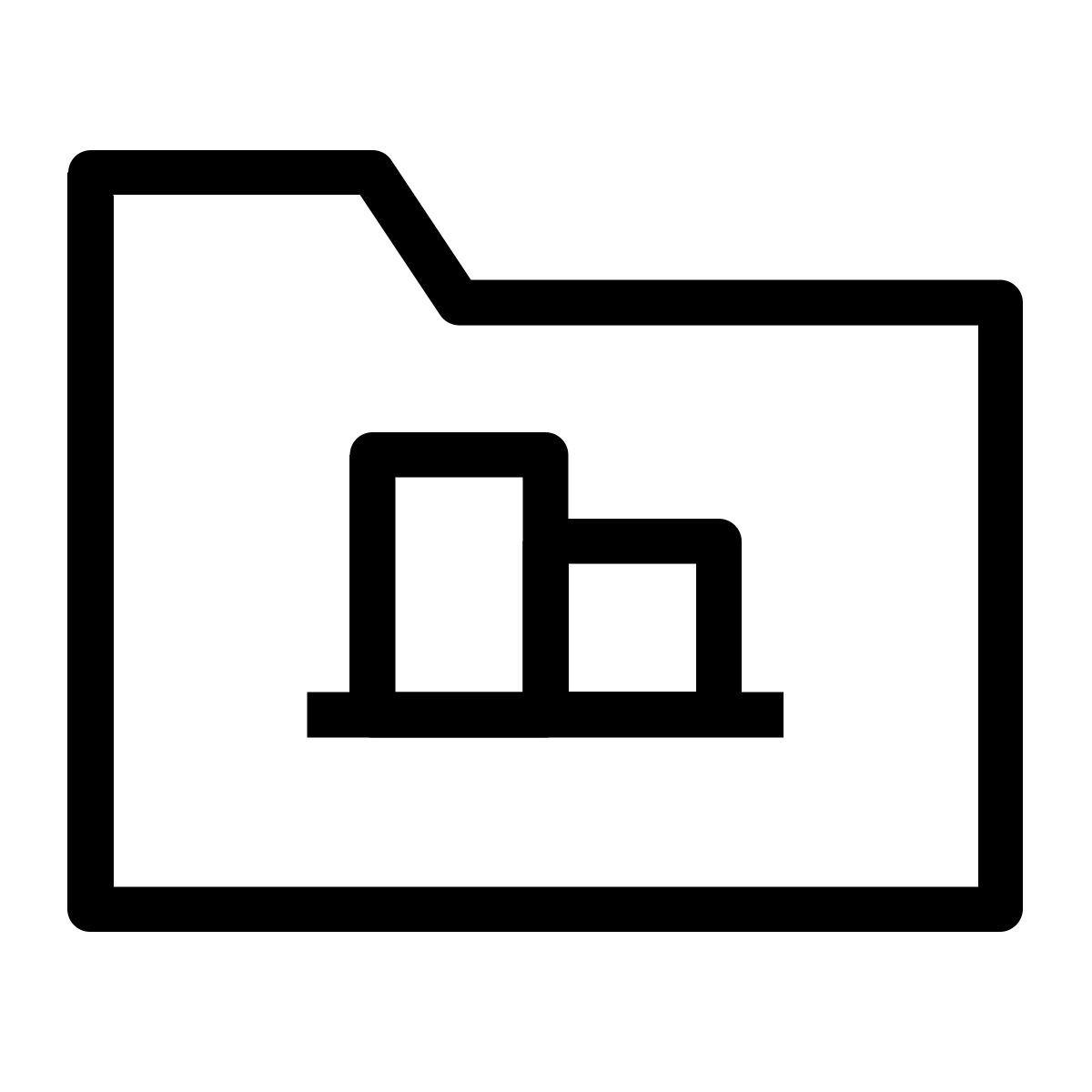 pasta de estatísticas icon