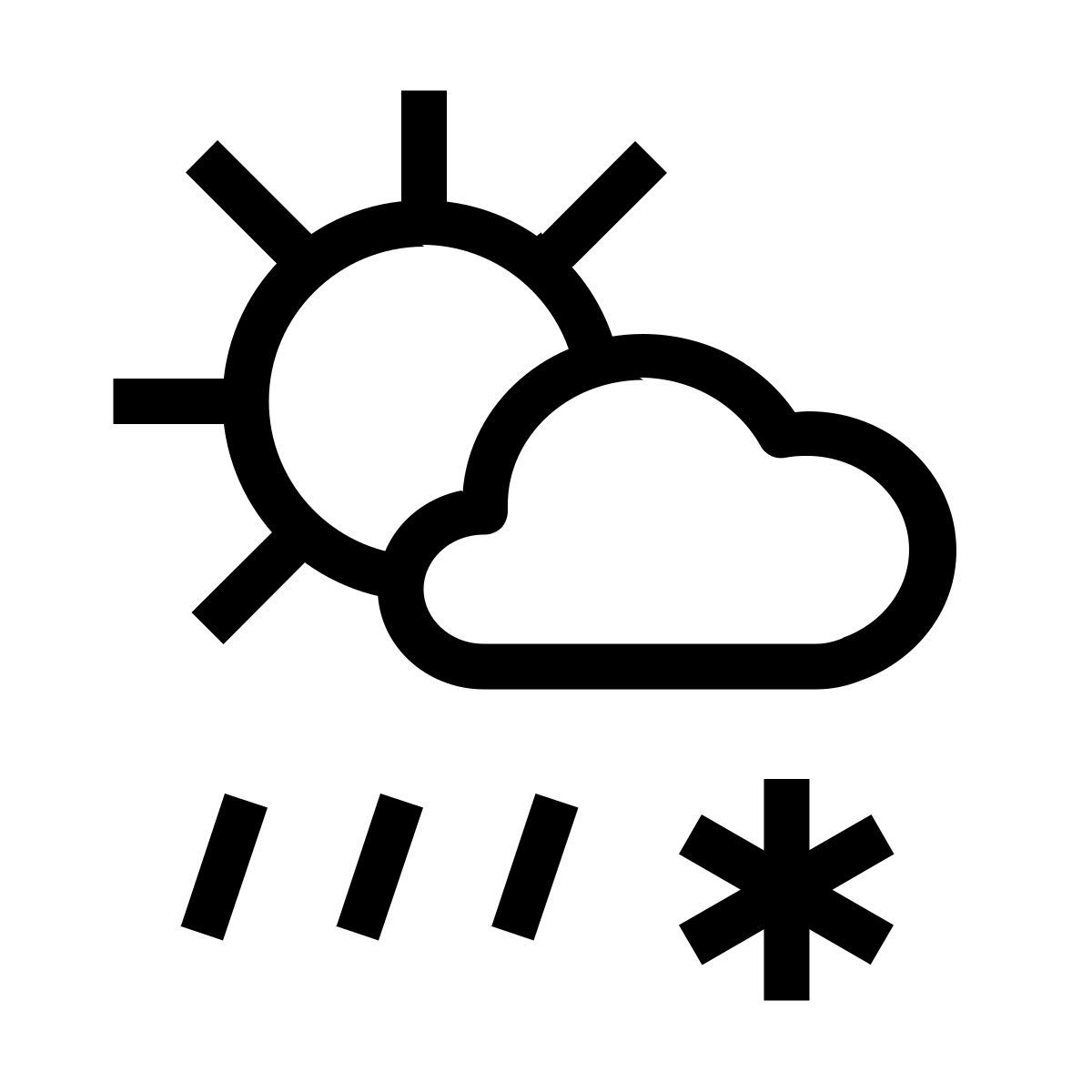 sunny sleet icon