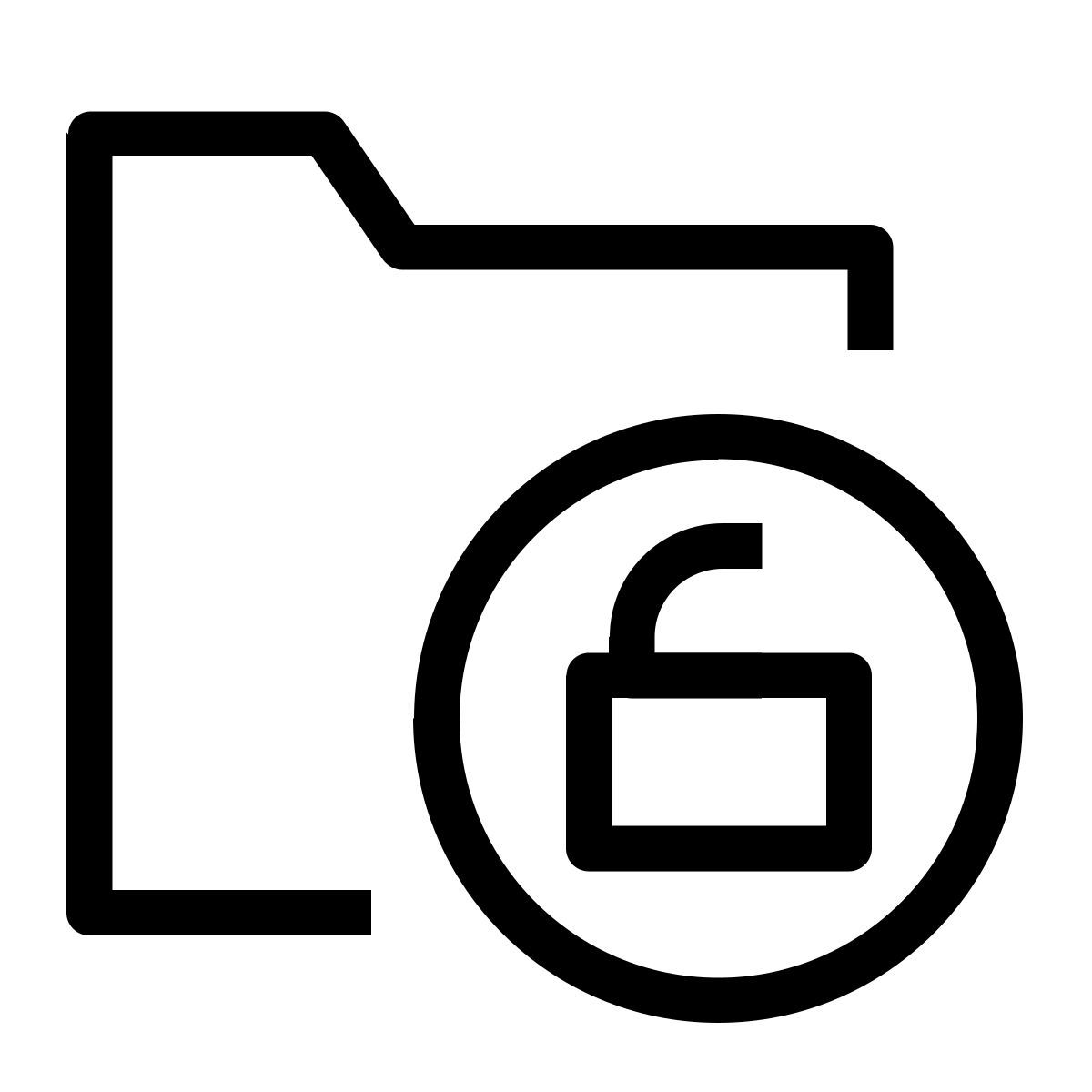 unlock folder icon