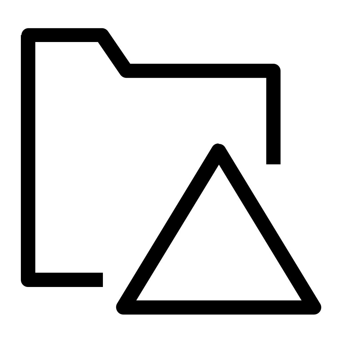 warning folder icon