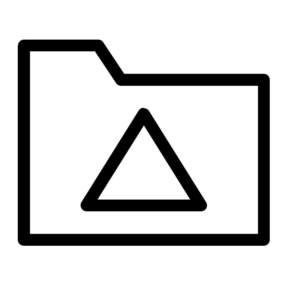 warning folder icon