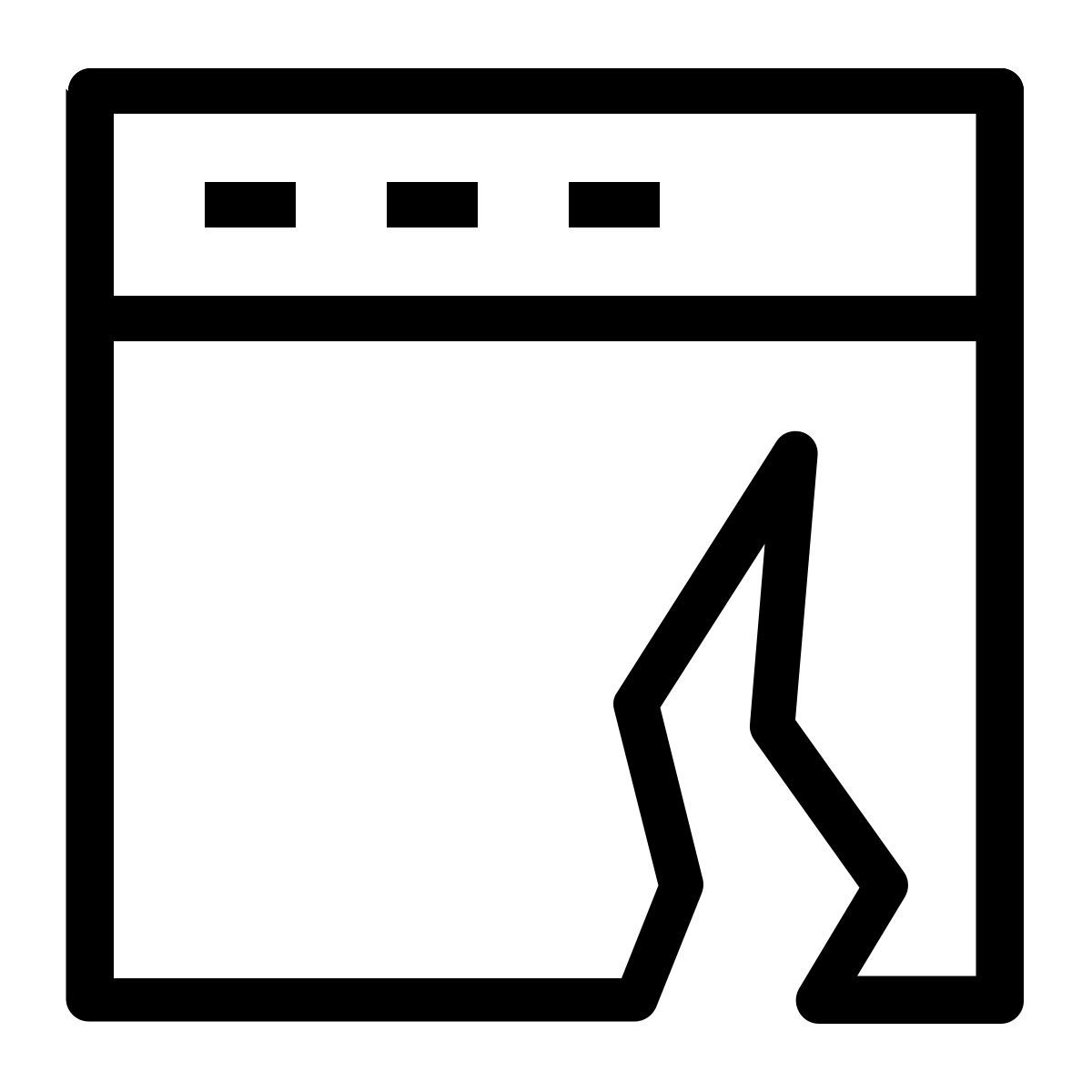 webpage error icon