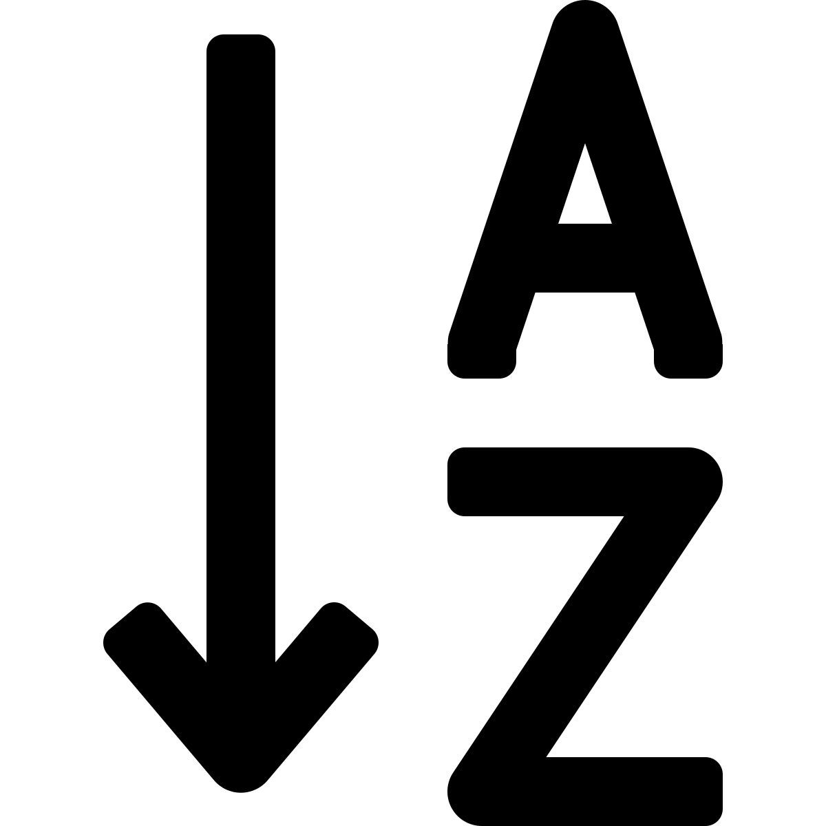 alphabetical order icon