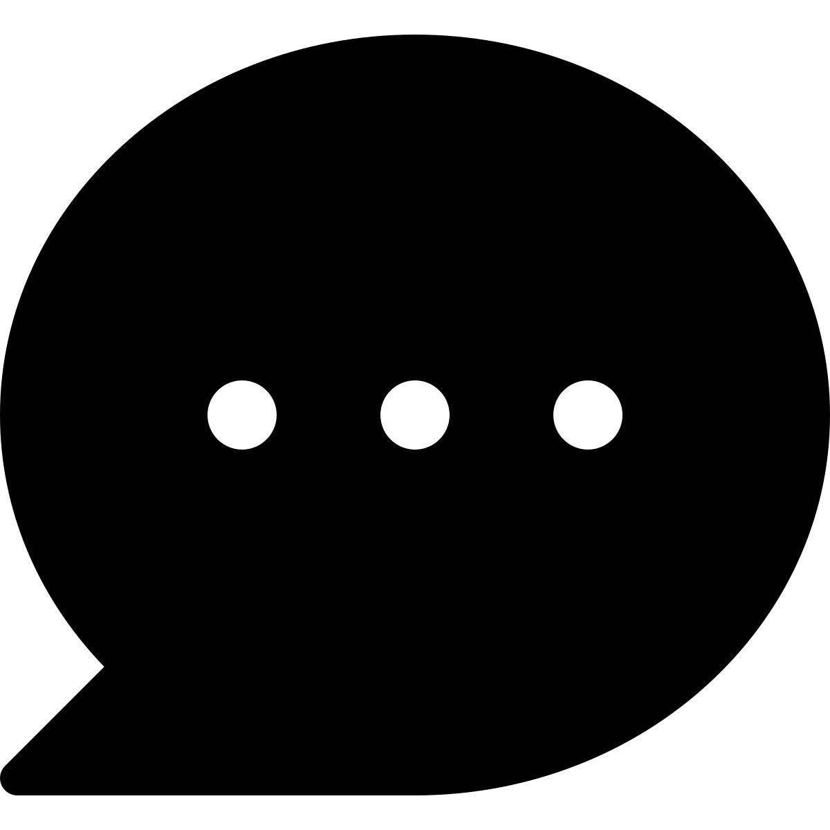 bulle de conversation avec points icon