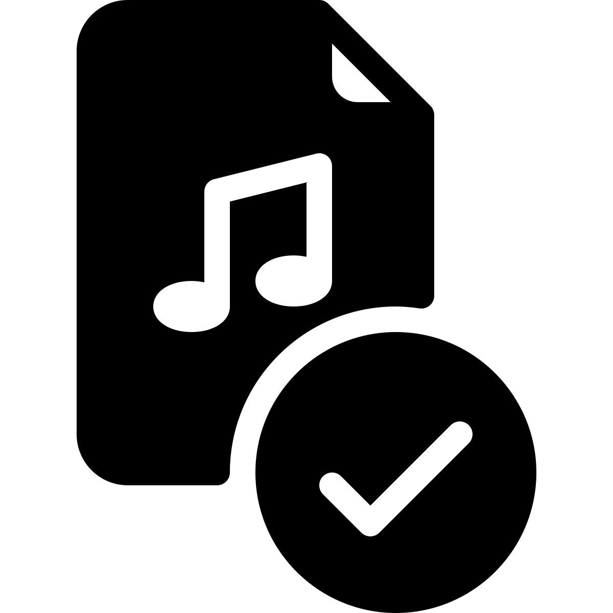 arquivo de música verificado icon