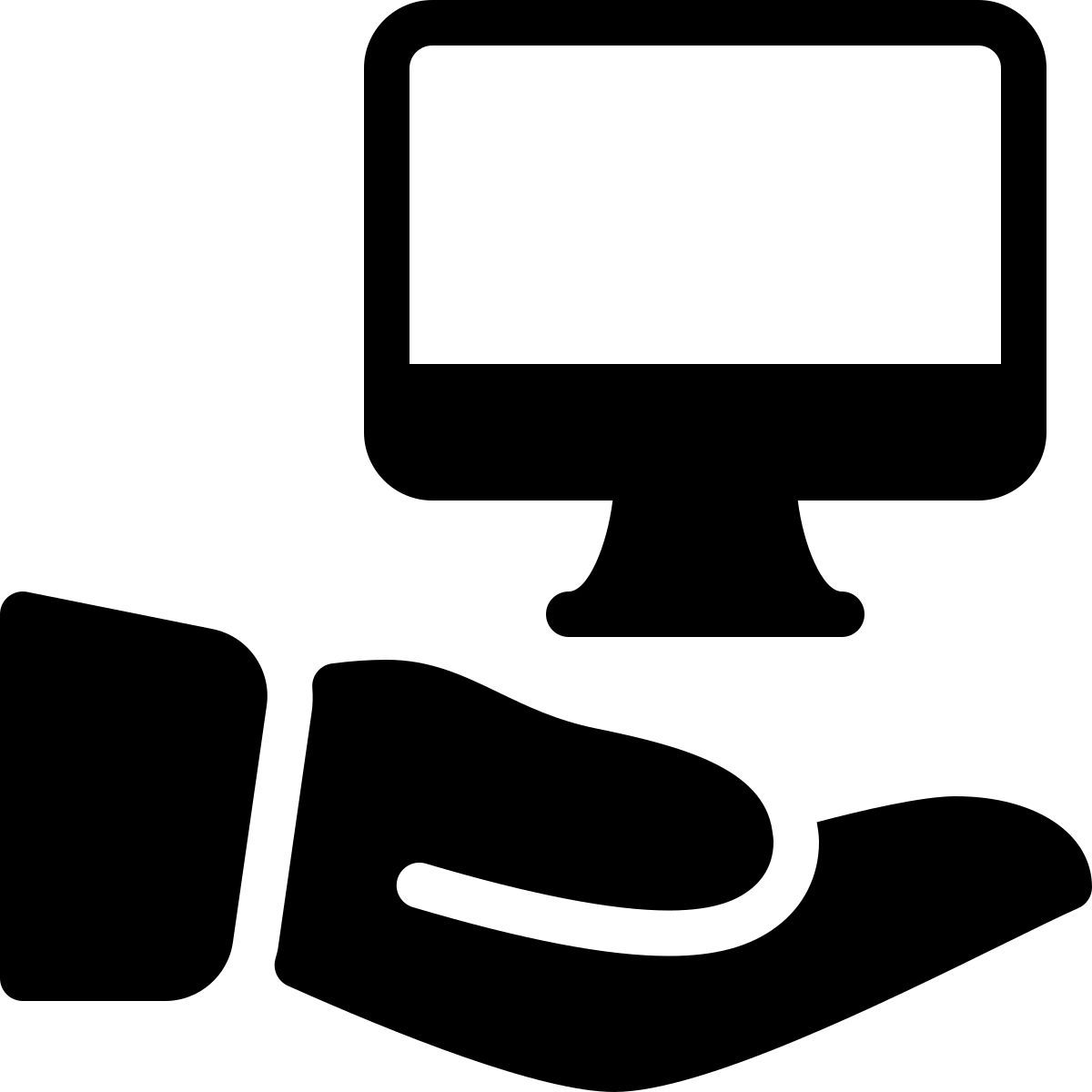 hand holding screen icon