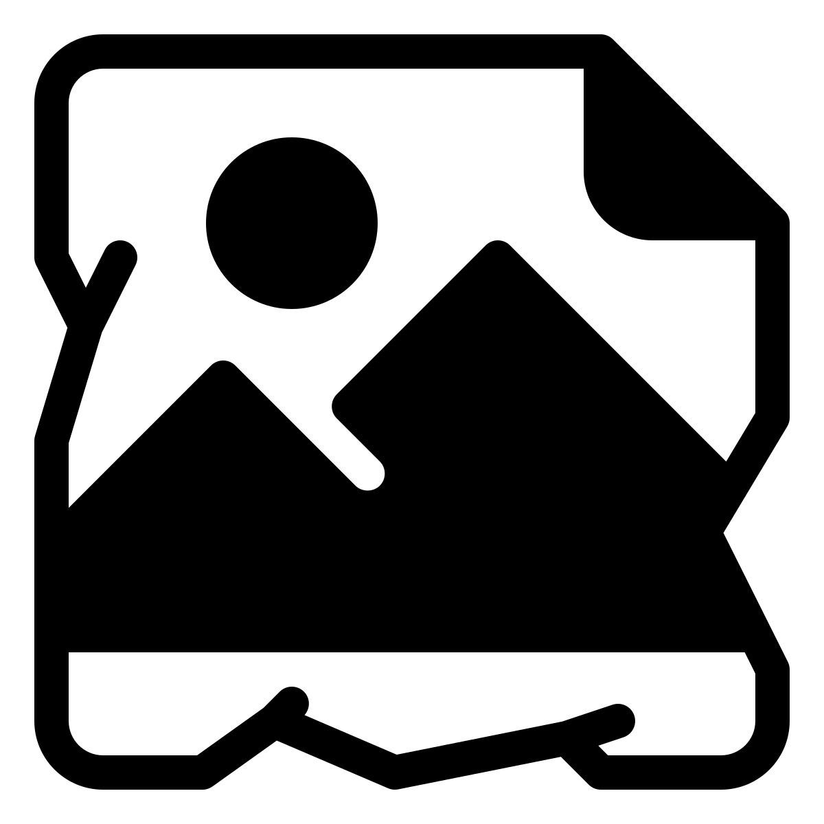 crumpled photo icon