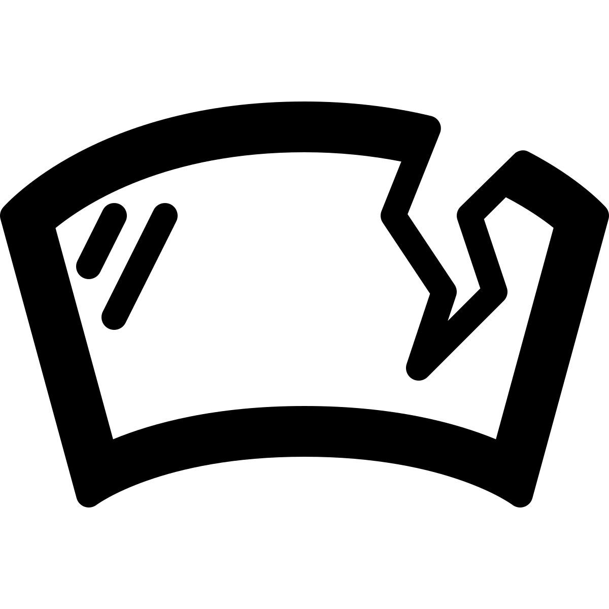 broken windshield icon