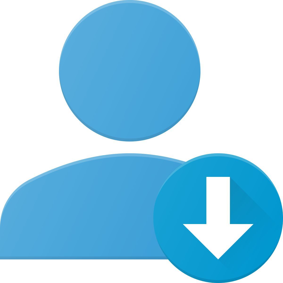 download user info icon