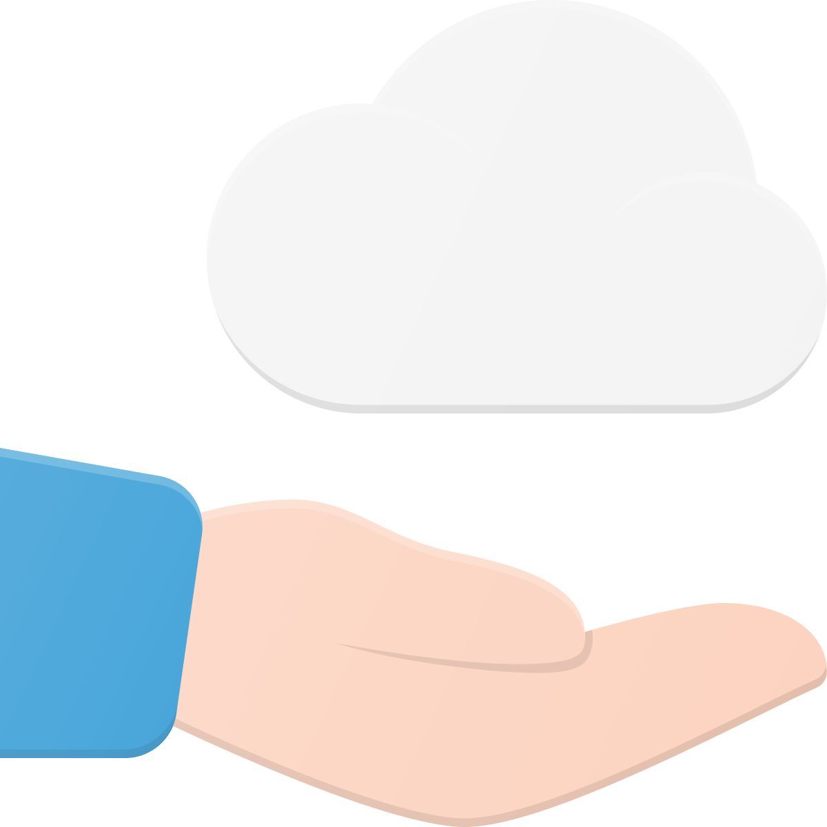 hand holding cloud icon