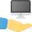 external Hand-Holding-Monitor-programming-and-development-those-icons-flat-those-icons-3 icon