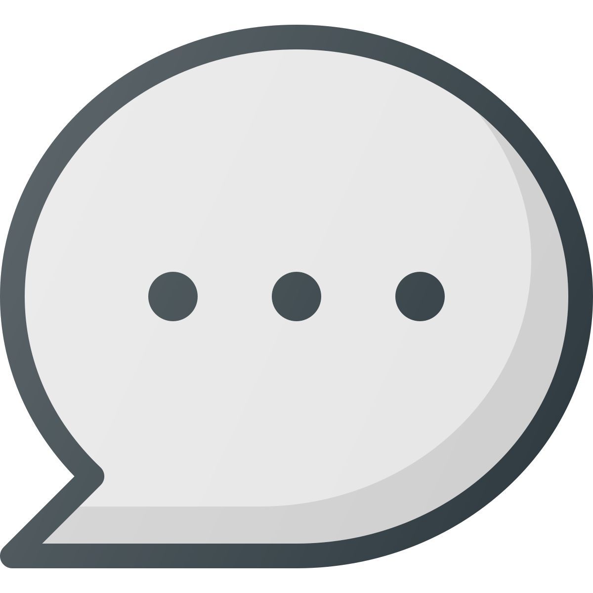 sprechblase mit punkten icon