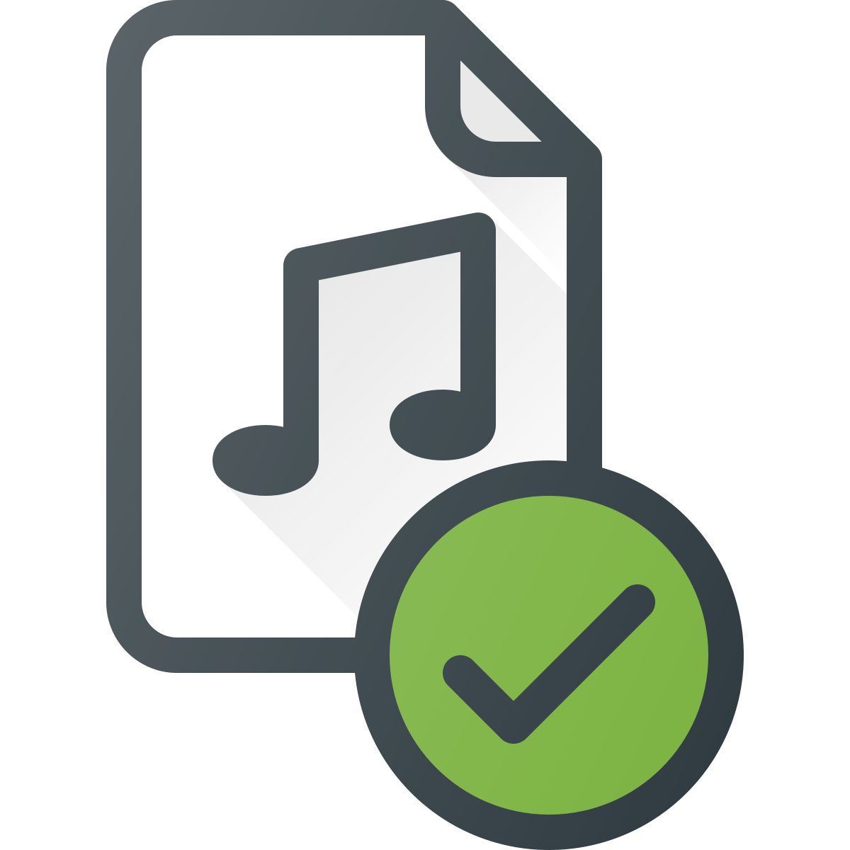 checked audio file icon