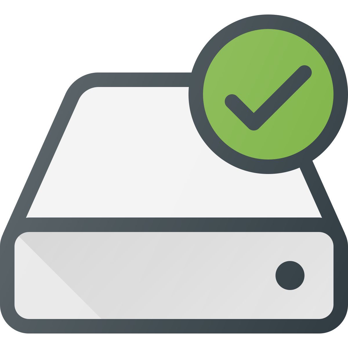 checked hard drive icon