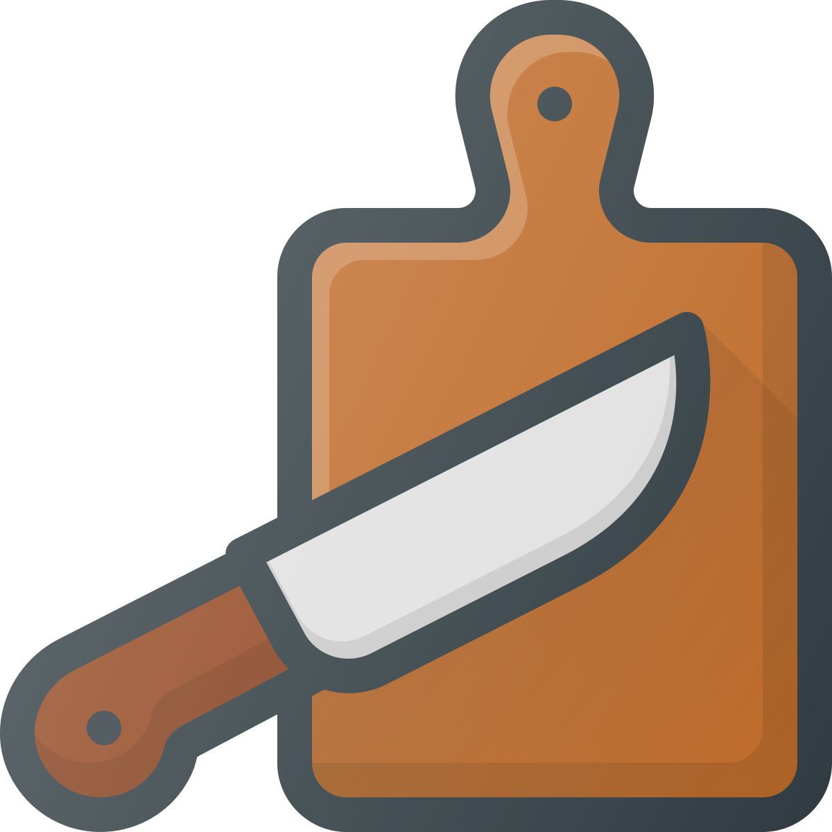 cutting board and knife icon