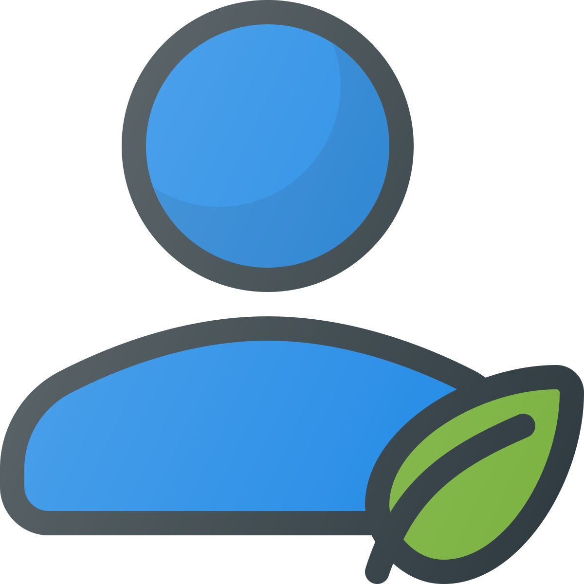 eco friendly user icon