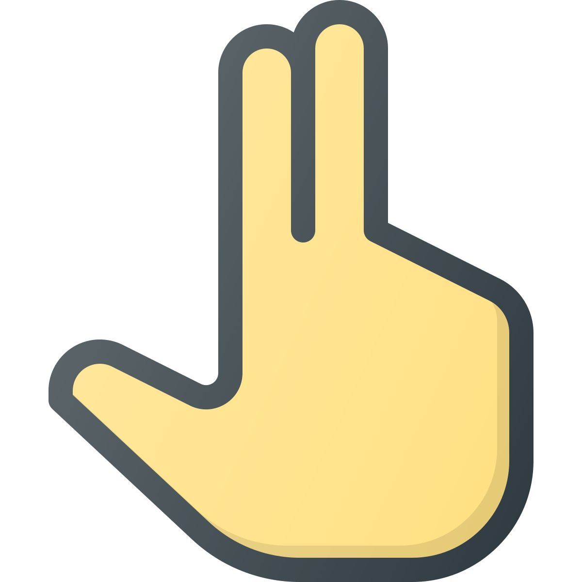 three fingers icon