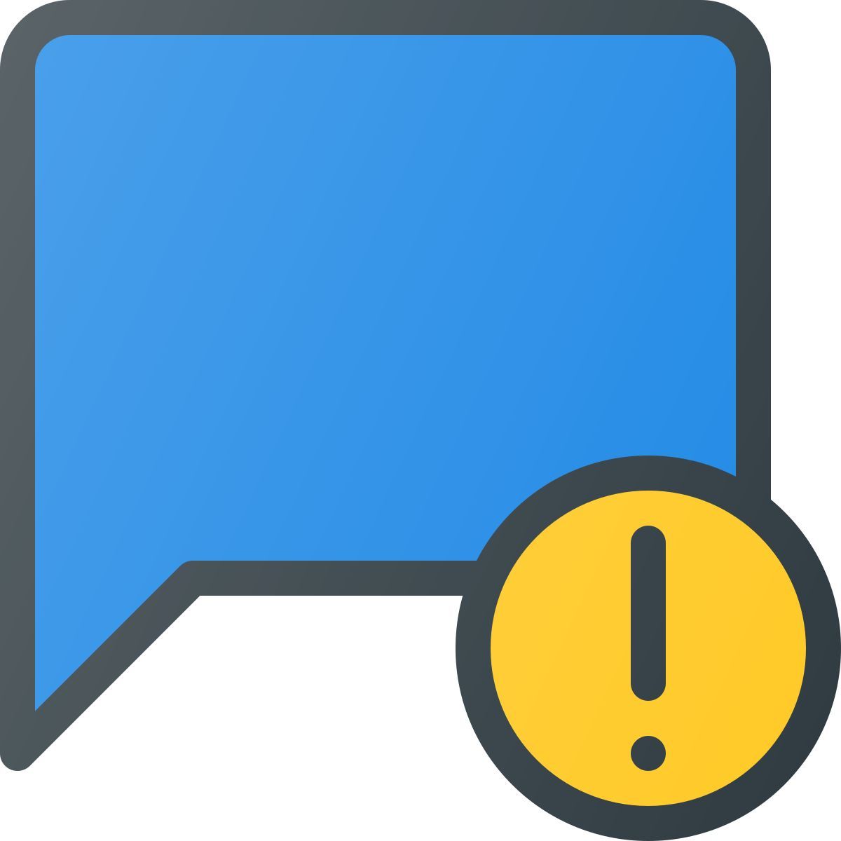 warning message icon