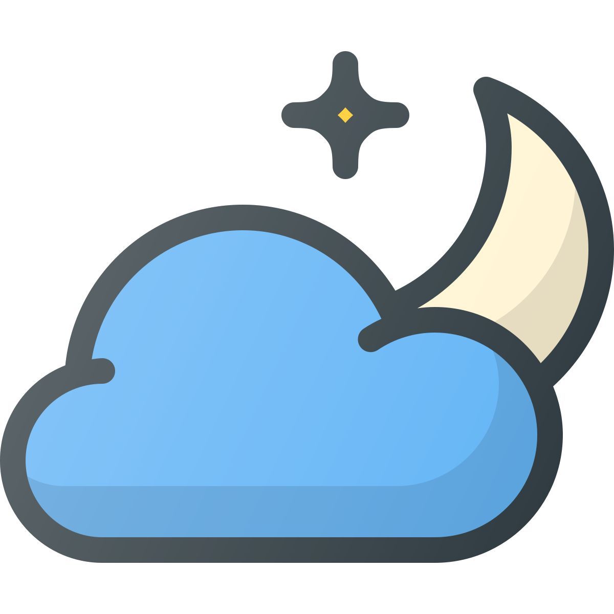 cloudy night icon