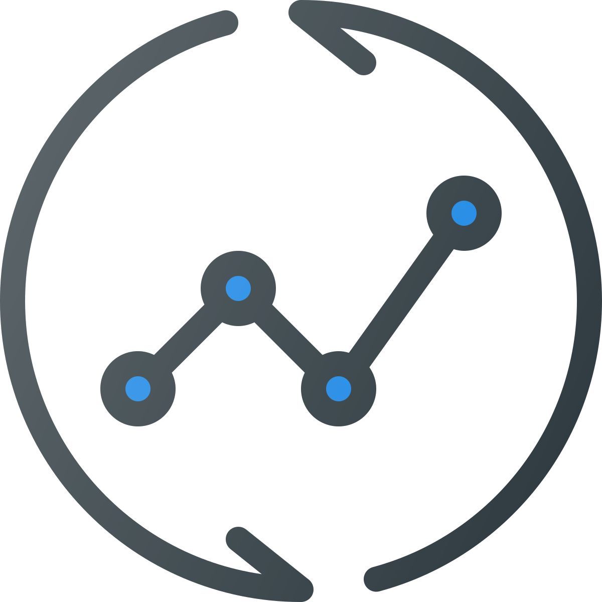 gráfico de líneas icon