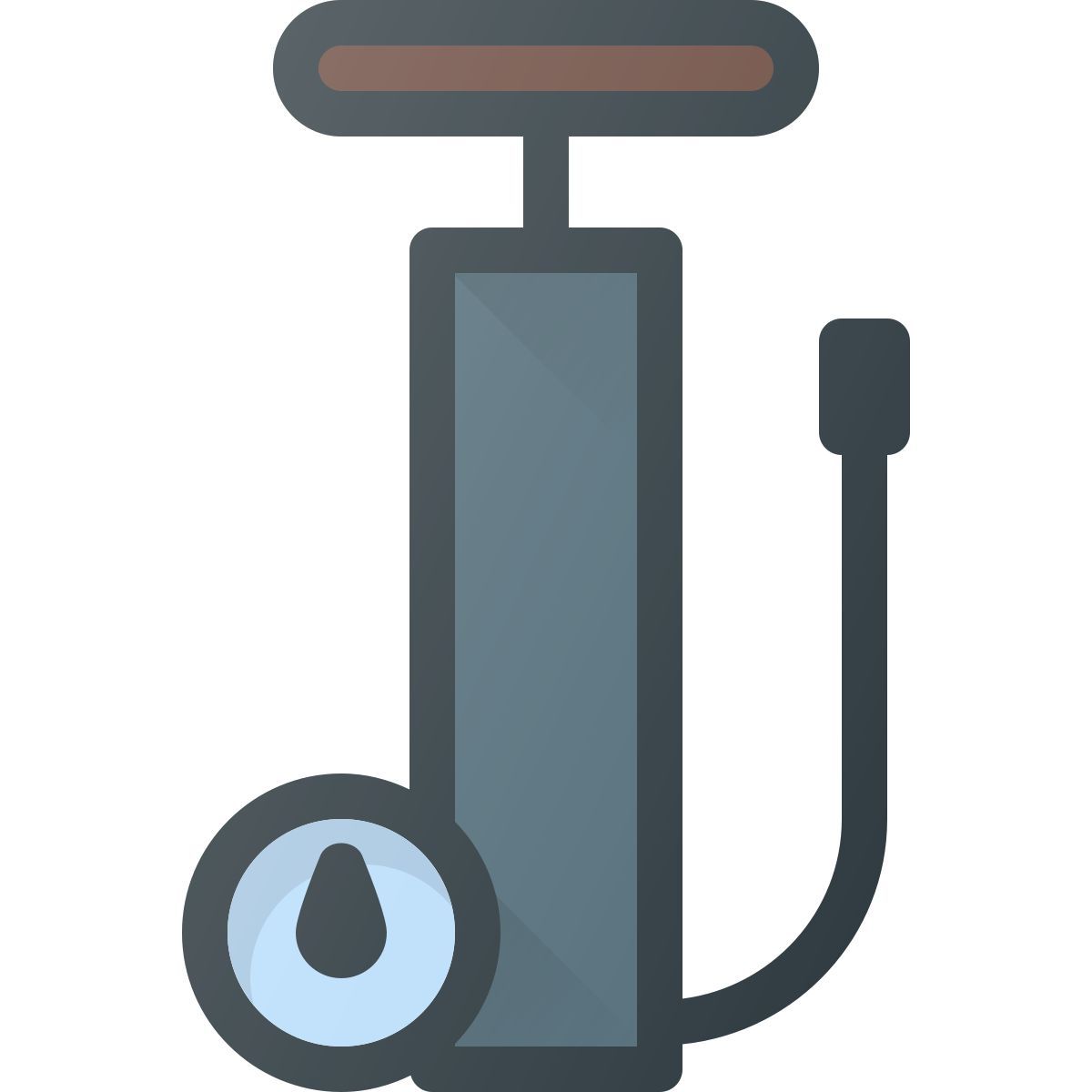 bicycle floor pump icon