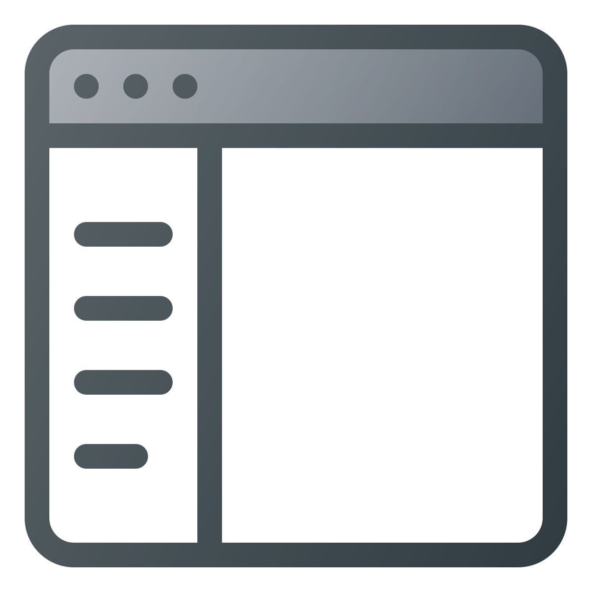 left sidebar icon