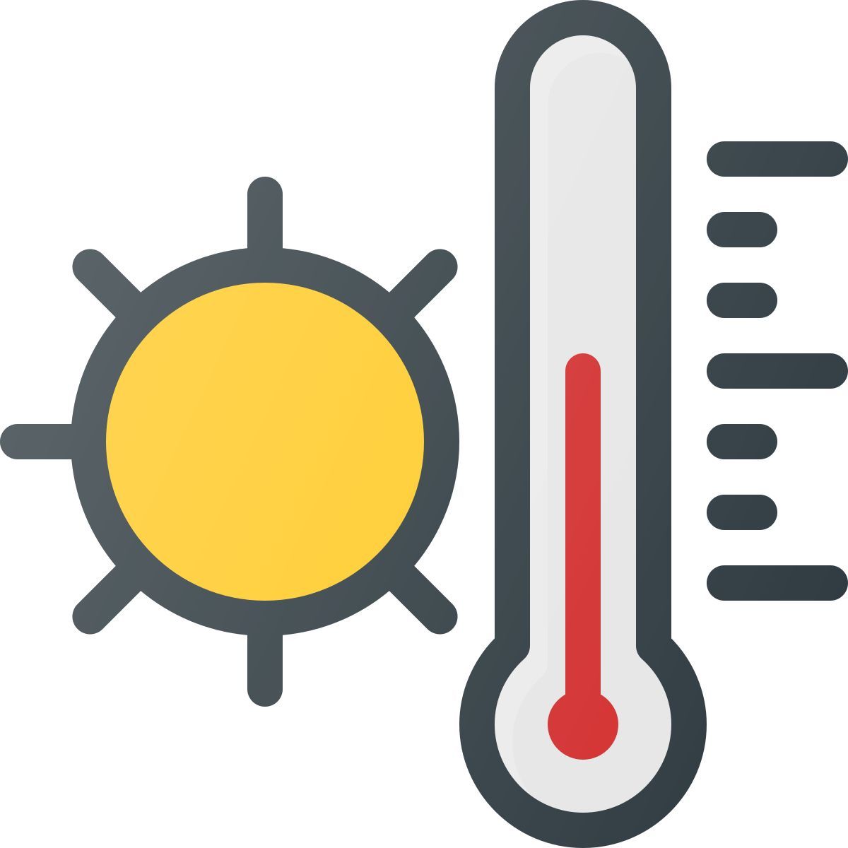 high temperature icon