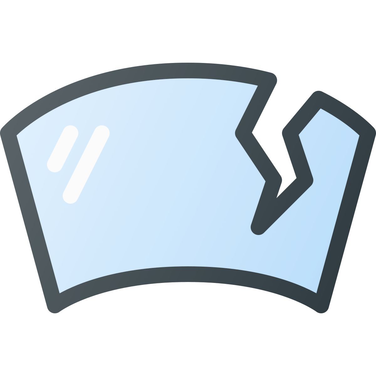 broken windshield icon