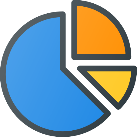 Pie Chart icon in Those icons Lineal Color Style