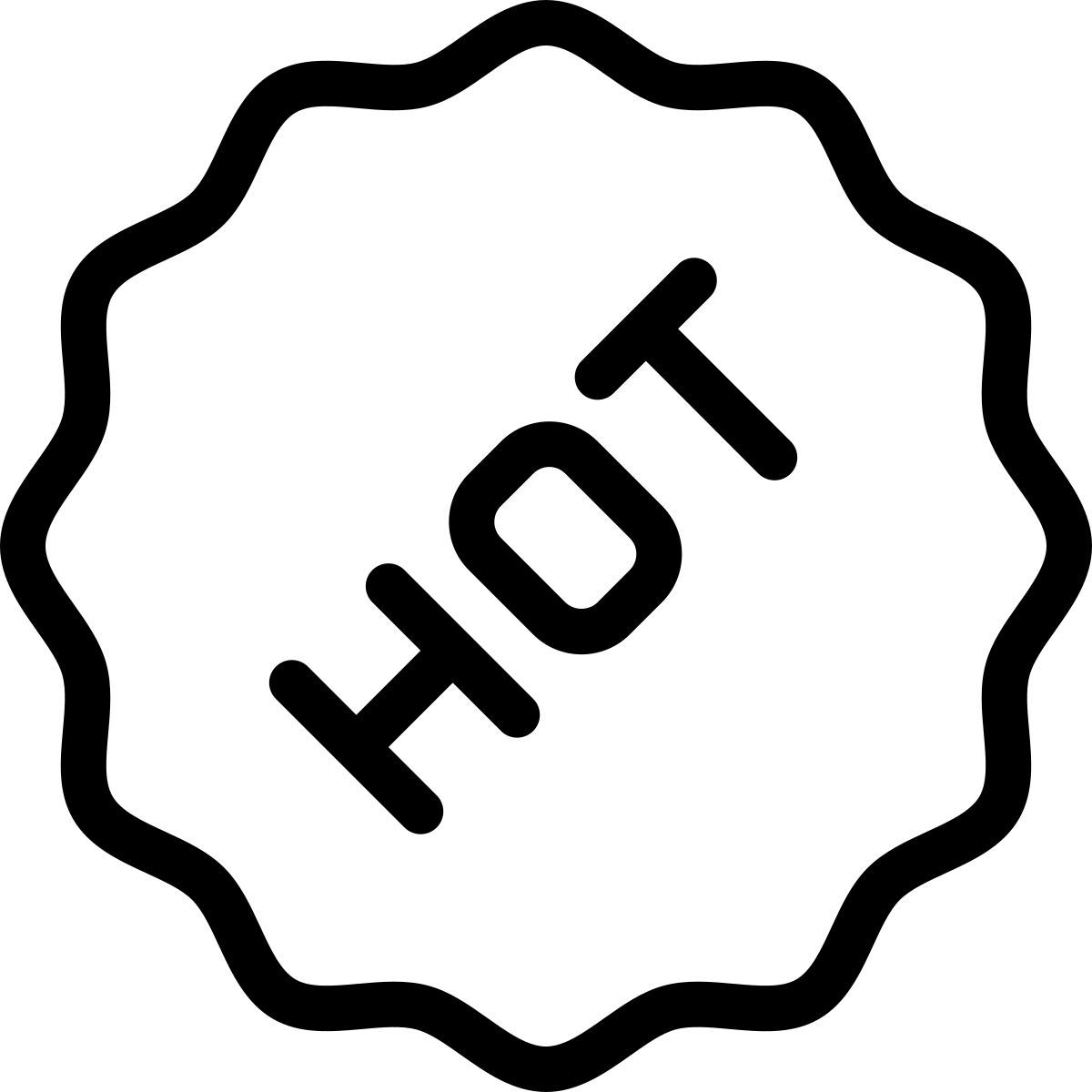 hot badge icon