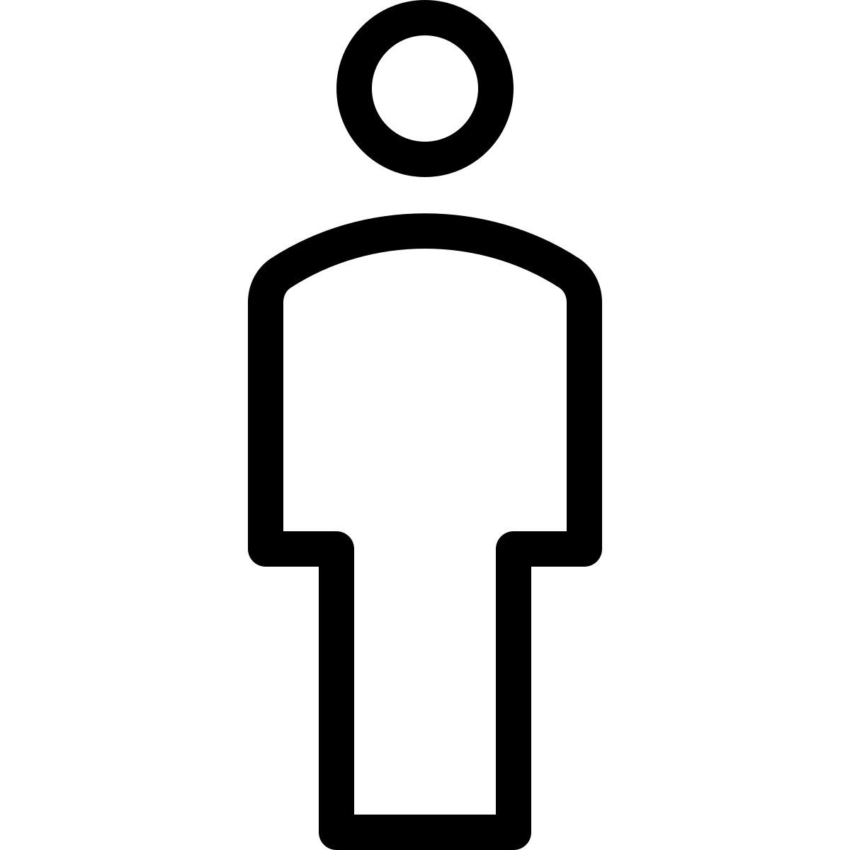 utente uomo cerchiato icon