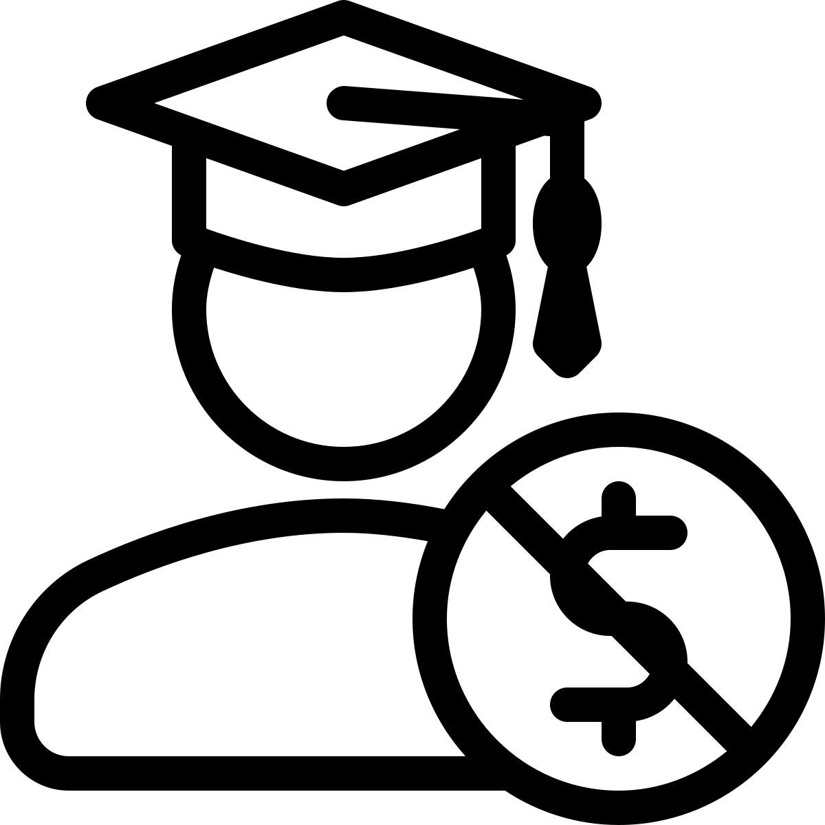 no scholarship icon