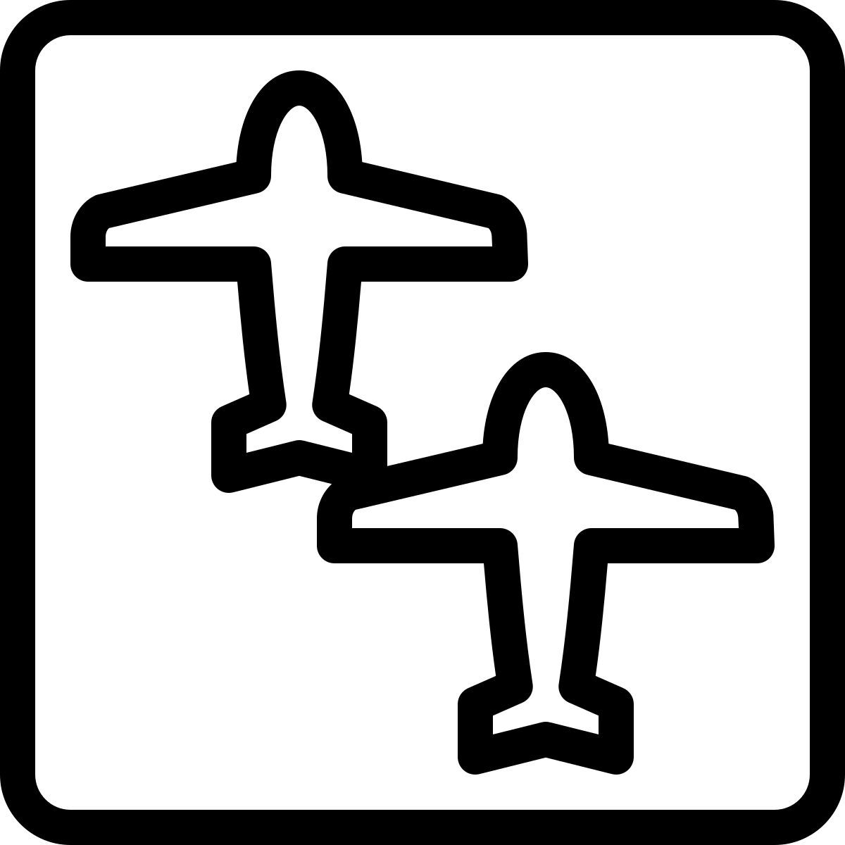 connecting flights icon