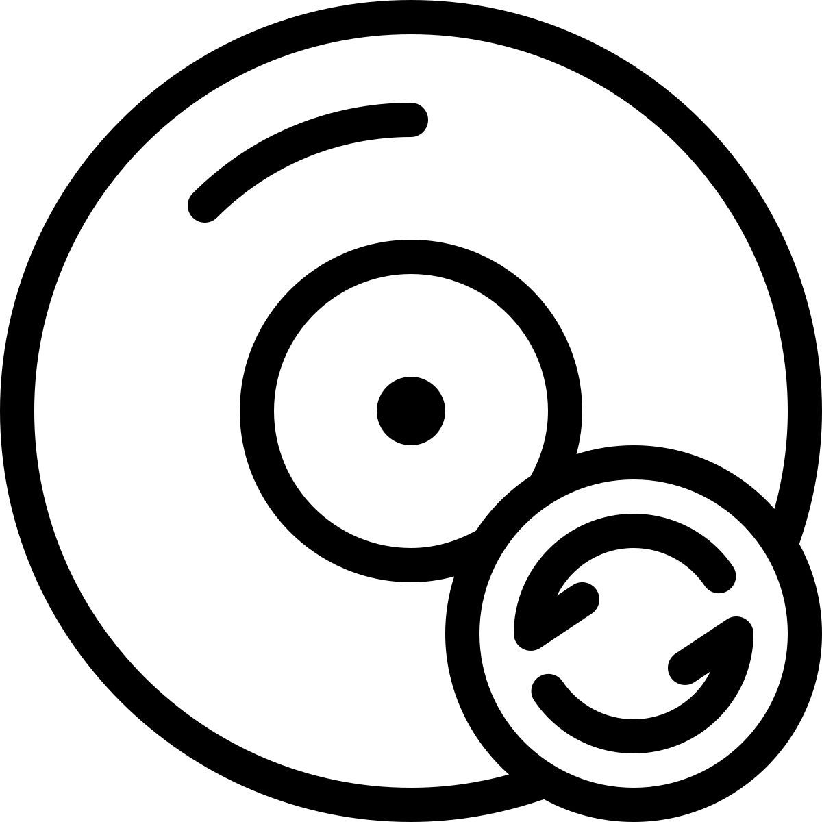 recharger le disque icon