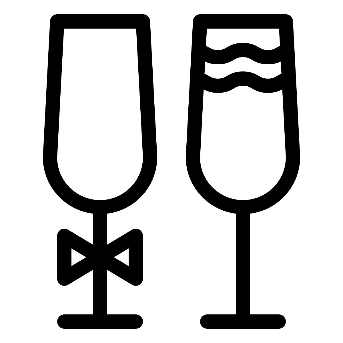 champagne glasses icon