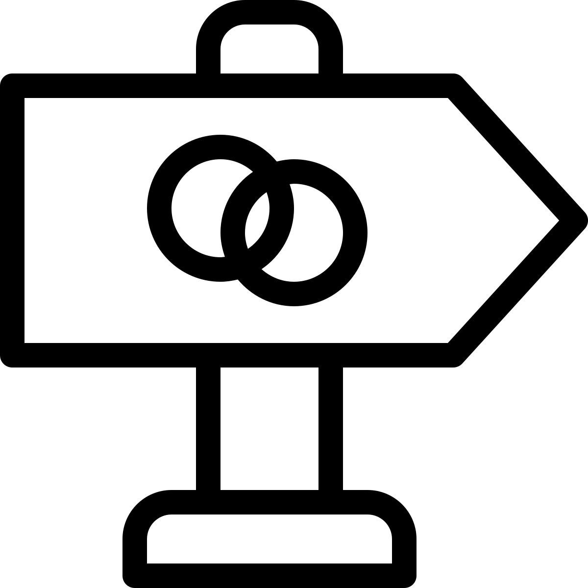 wedding place sign icon