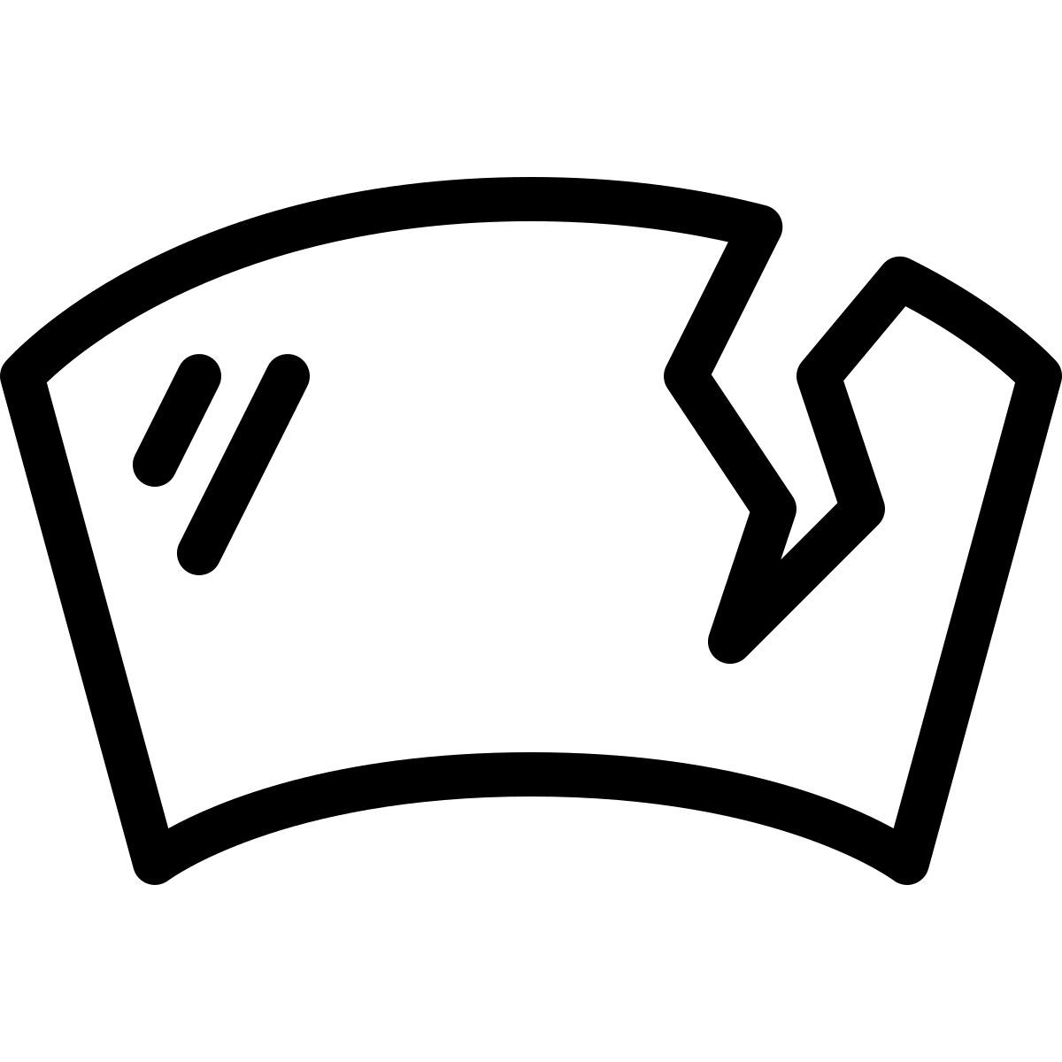 broken windshield icon