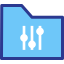external adjustment-folderino-blue-tone-royyan-wijaya icon