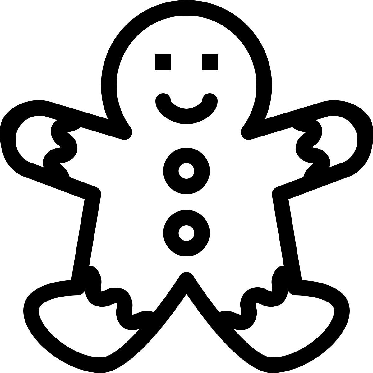 gingerbread man icon