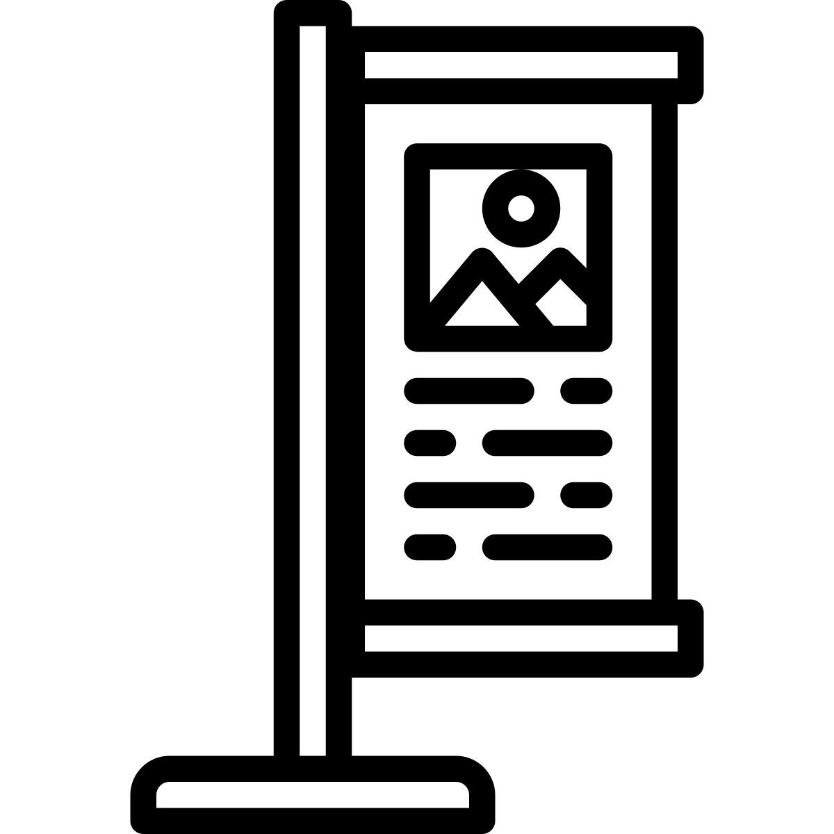 stand pubblicitario icon