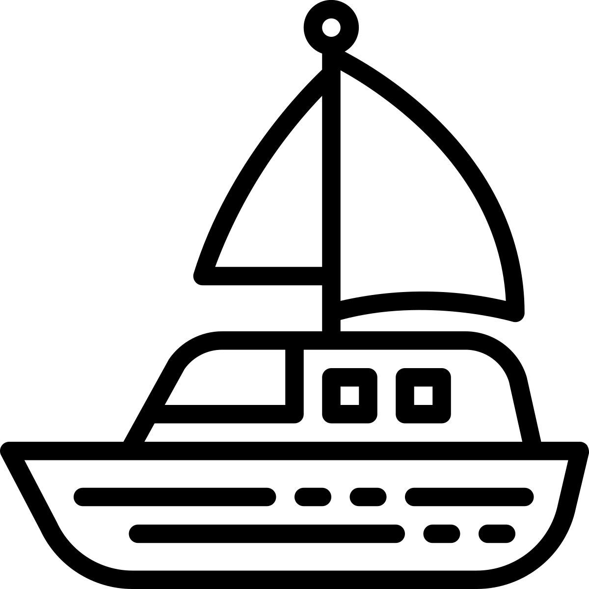 Kleines Segelschiff icon