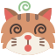 external dizzy-cat-emoji-tulpahn-flat-tulpahn icon