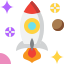 external rocket-space-tulpahn-flat-tulpahn icon
