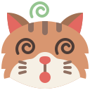 external dizzy-cat-emoji-tulpahn-flat-tulpahn icon