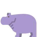 external hippopotamus-wild-animals-tulpahn-flat-tulpahn icon