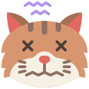 external scared-cat-emoji-tulpahn-flat-tulpahn icon